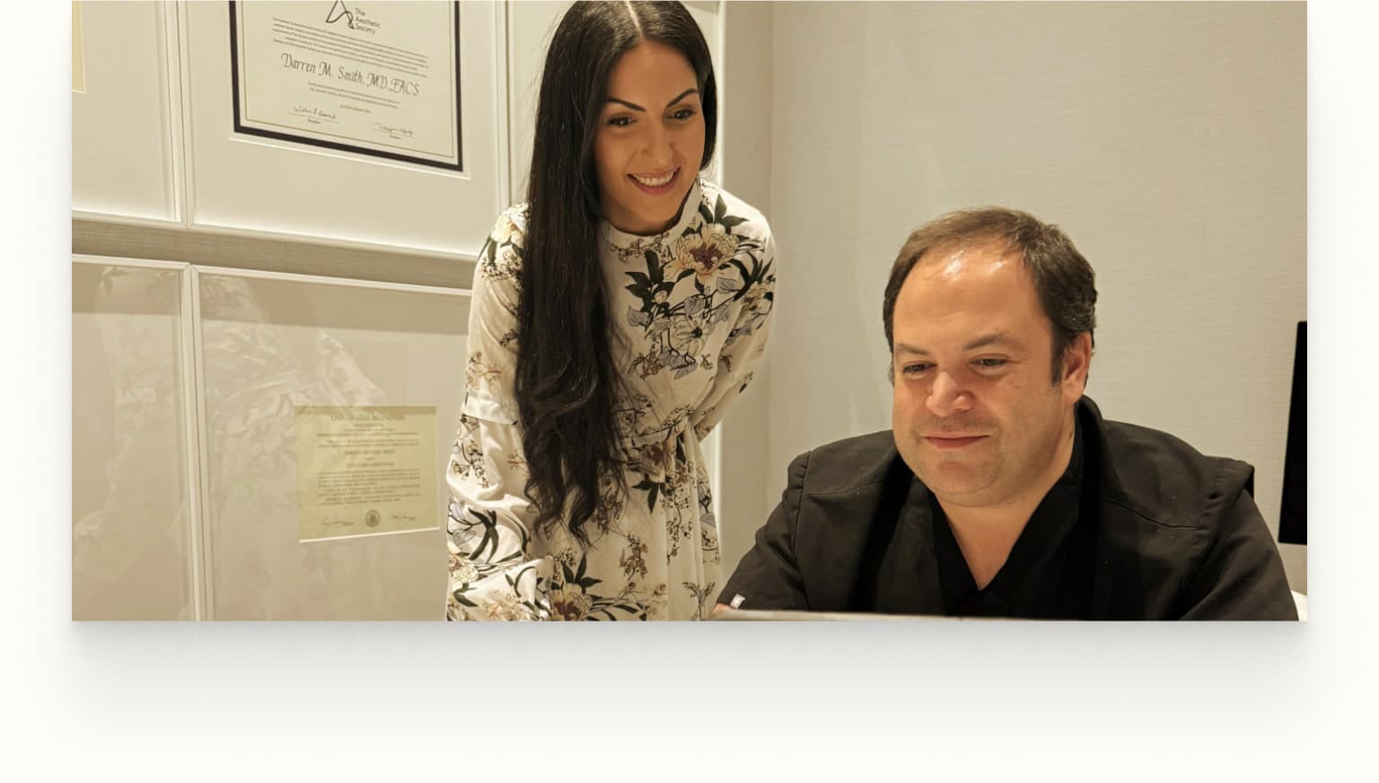 Dr. Smith with patient at consultation