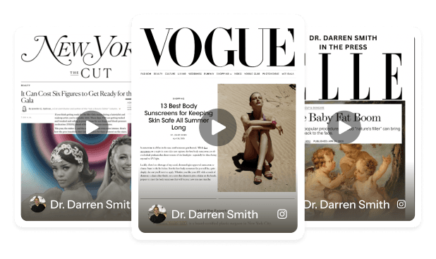Dr. Darren Smith Instagram press feature thumbnails