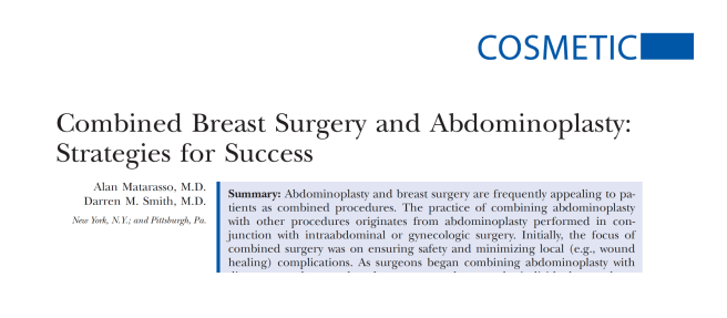 Combined breast surgery and adoloplasty strategies for success in a Mommy Makeover.