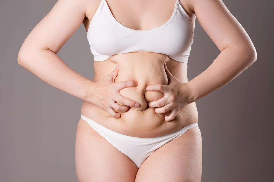 A Woman's Belly Fat